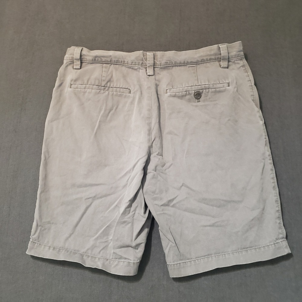 Banana Republic Aiden Shorts Mens 32 Gray Chino Cotton Flat Front Casual - Picture 2 of 9
